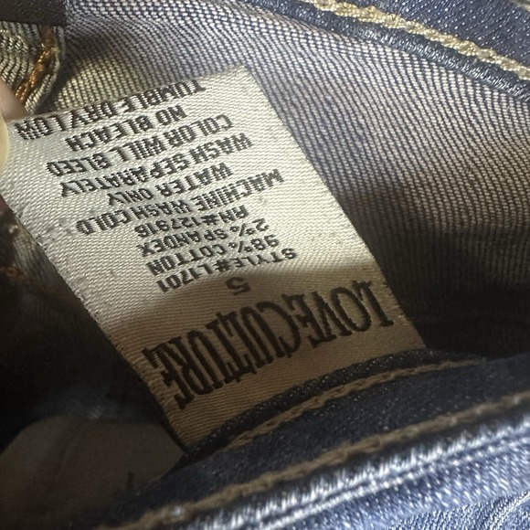 Love Culture Jeans Womens Size 5 Skinny Distressed Pockets Low Rise Medium Wash - Picture 7 of 9